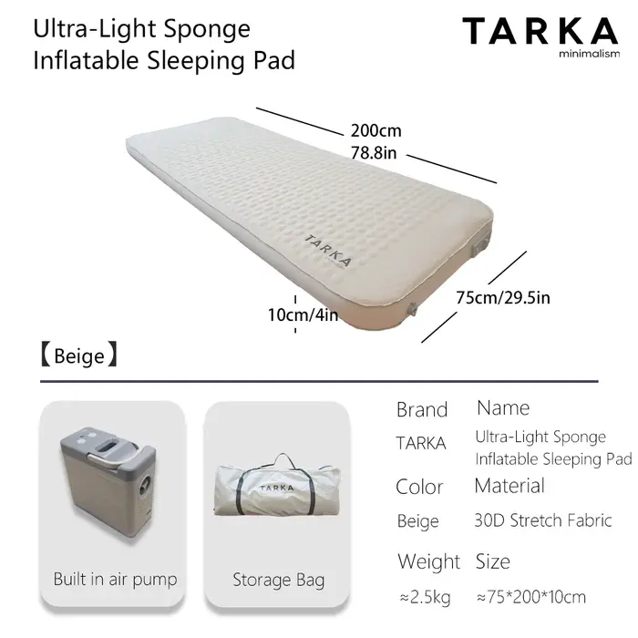 TARKA – matelas pneumatique de Camping indispensable