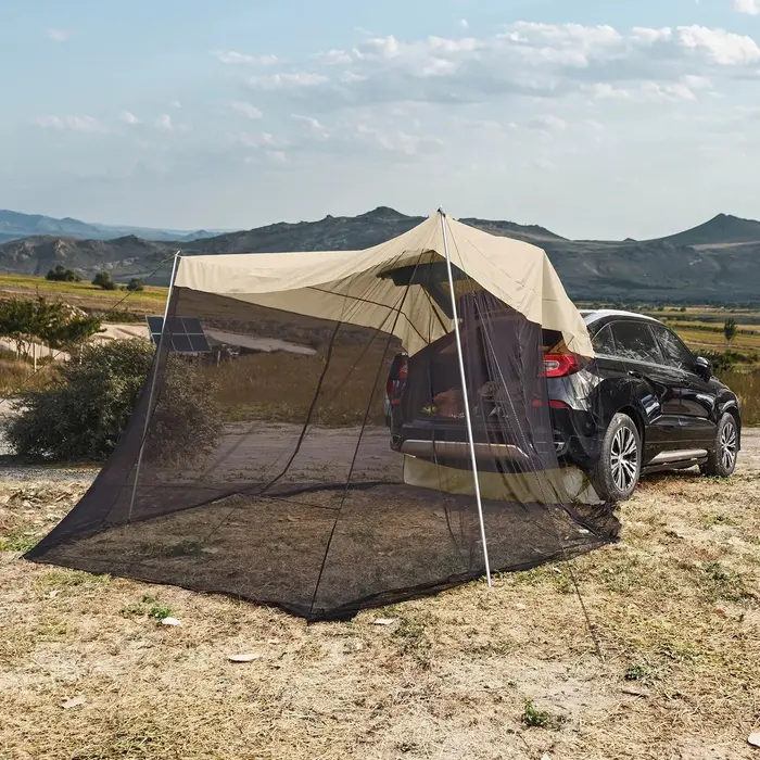 Tente Arrière SUV pour Camping Imperméable Pare-soleil Anti-Moustique
