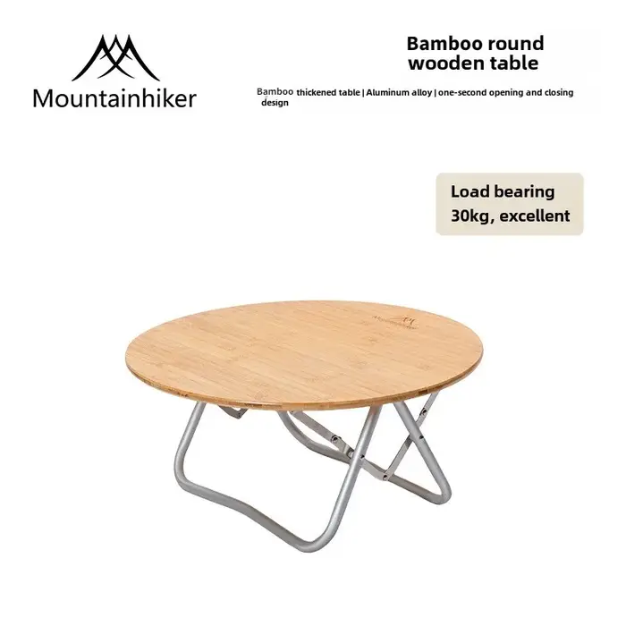 Table pliante en bambou pour camping en plein air