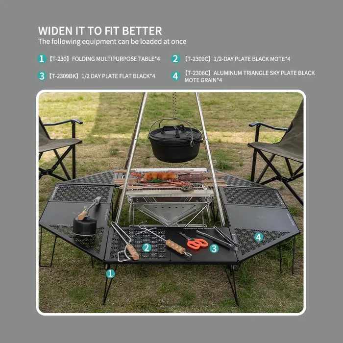 Sac de rangement de camping en toile, sac de rangement de Camping en plein air, plaque de barbecue P