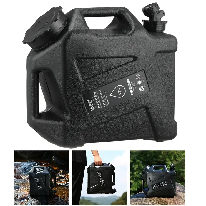 Récipient à eau de camping de grande capacité avec poignées amovibles