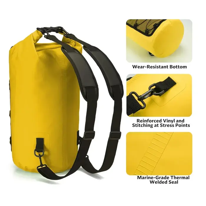 40L flottant sac sec pour kayak natation plage étanche Sports nautiques Rafting canotage sac à dos maille