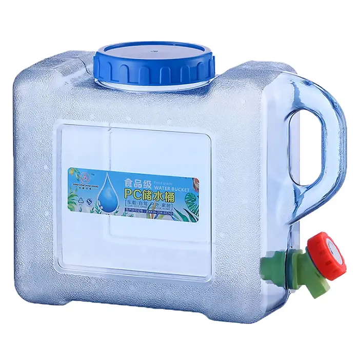 Récipient à eau portable de grande capacité pour camping, eau de voiture, précieuse pour voyage, piq