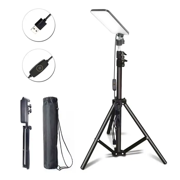 Lampe de travail Led Portable pour l'extérieur, trépied USB, lampe de Camping, projecteur SMD, pilie