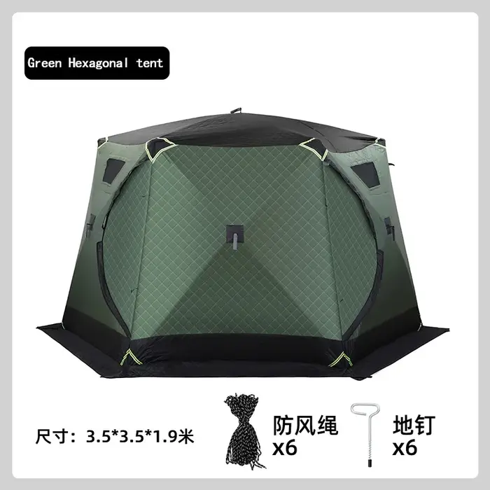 Tente d'hiver hexagonale octogonale pour le camping