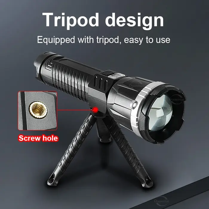 19000000LM super puissant lampe de poche intégrée 3 * 18650 haute puissance torche rechargeable LED lumière grande ouverture camping COB lanterne