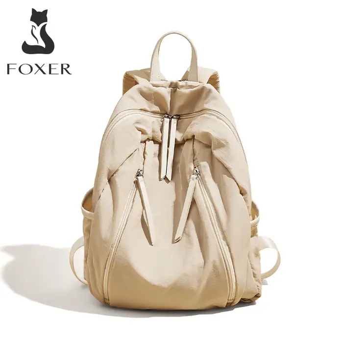 Sac à dos en tissu de coton imperméable pour femme