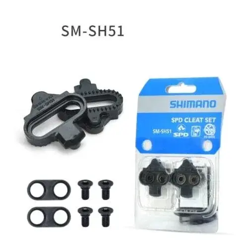 Crampons VTT Shimano SM-SH56 SH51 - Système de pédales multi-libération SPD avec flotteur et ensemble de matériel