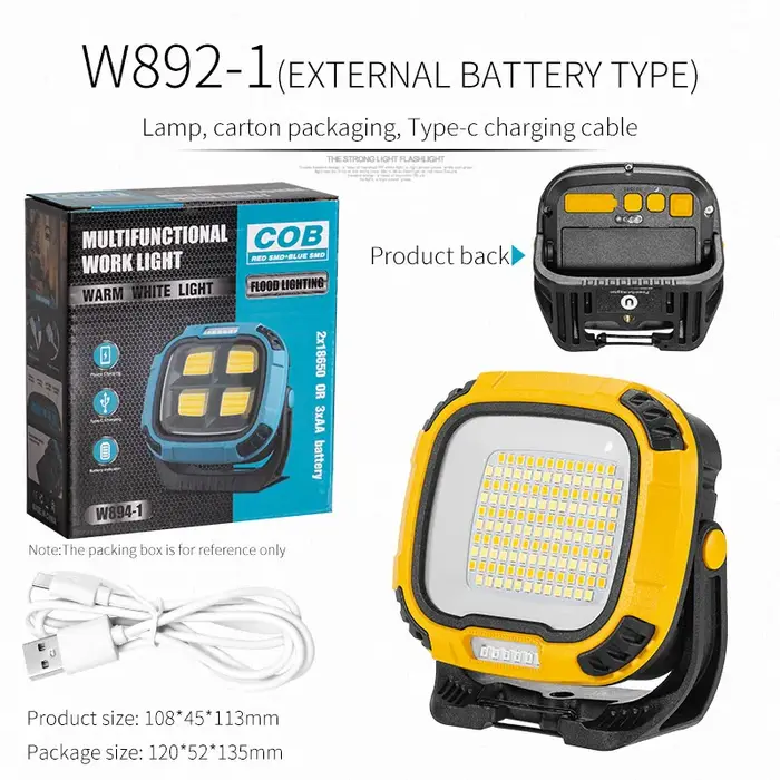 Lanterne LED portable aste, lampe de bain, lampe de poche, camping en plein air, pêche, urgence, lam