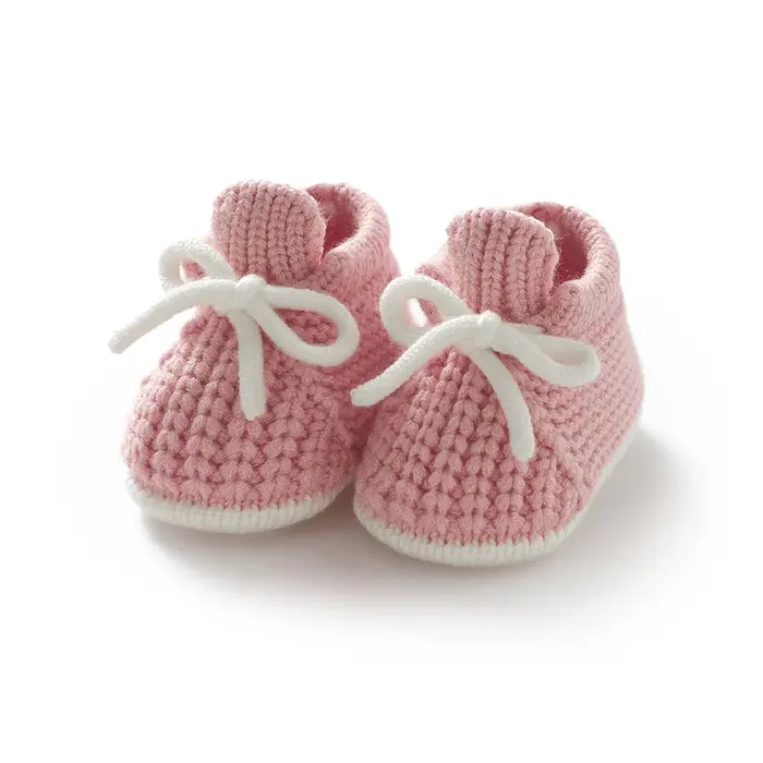 Bébé premiers marcheurs à semelles souples nouveau-né garçons filles berceau Prewalkers à la main tricoté infantile enfant en bas âge chaussures antidérapantes 0-12m