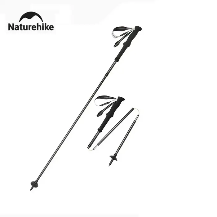 Naturehike – canne de randonnée pliante en aluminium et Fiber de carbone, ultralégère, 1 pièce, pour