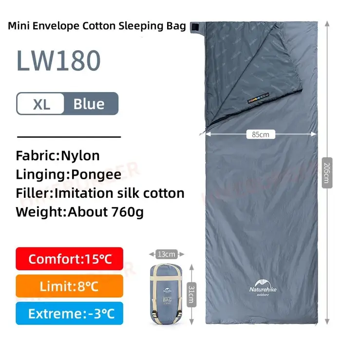 Natureifa-Mini sac de couchage en coton enveloppe