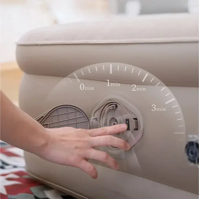 Loha Camping-Lit pneumatique gonflable automatique avec dossier