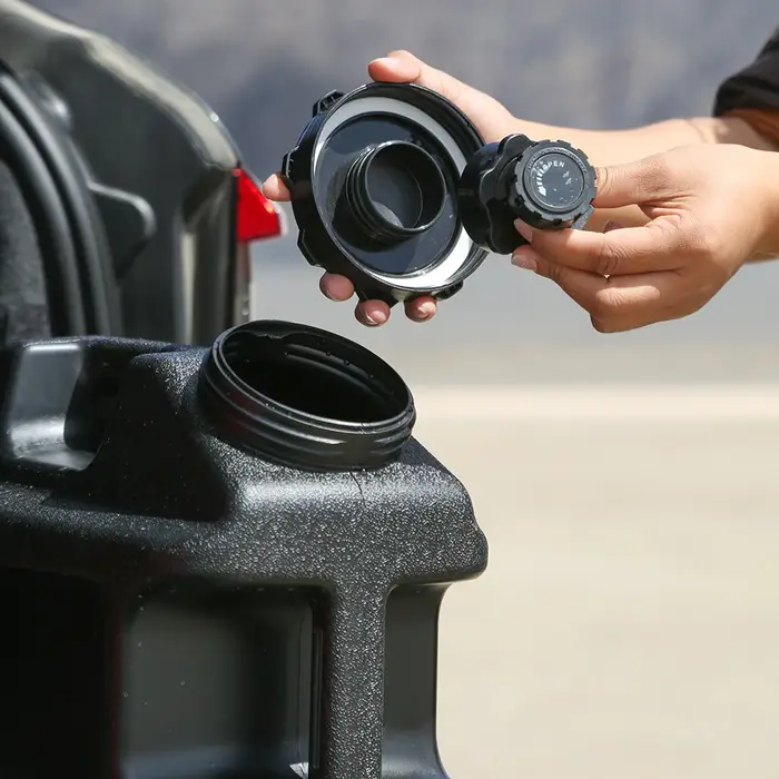 Conteneur d'eau de Camping 13l avec robinet détachable, seau d'eau d'urgence extérieur, réservoir d'