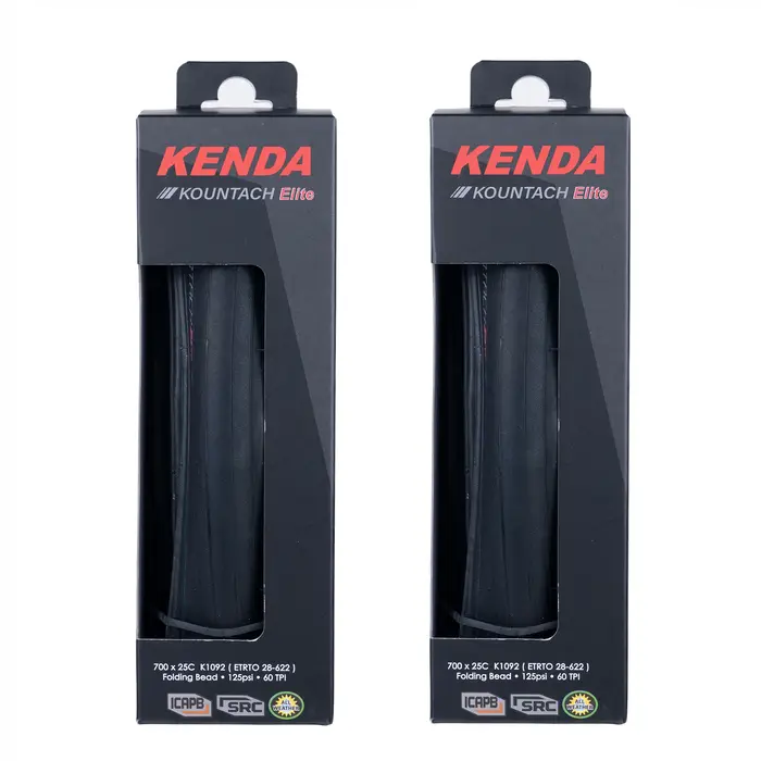 2 pièces Kenda K1092 pneu de vélo 700x25C KOUNTACH ELITE perle pliante