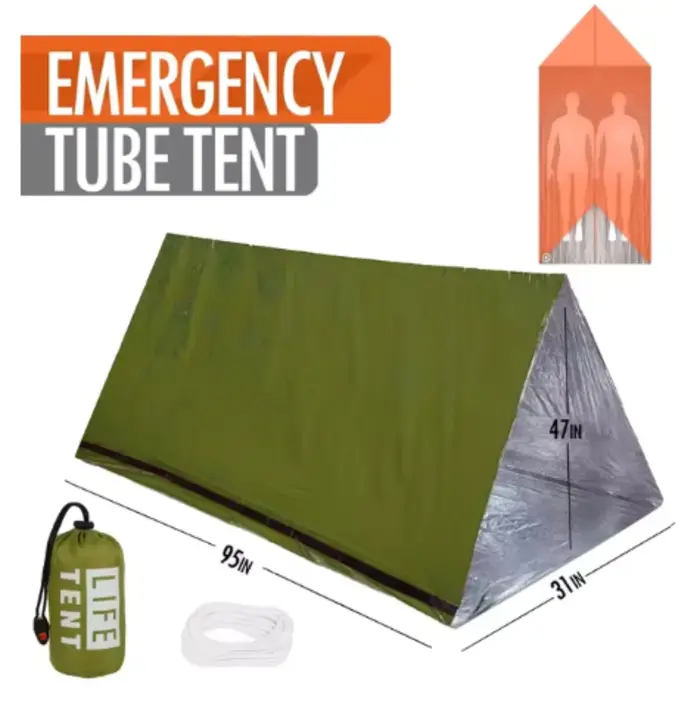 Tente d'urgence imperméable pour 2 personnes, Pergola de Camping de voyage, maison de campagne famil