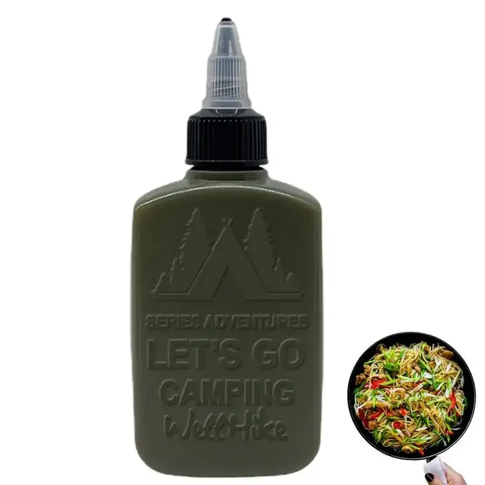 Bouteille à presser pour huile de Camping, bouteilles à condiments à presser de 100ml avec buses, di