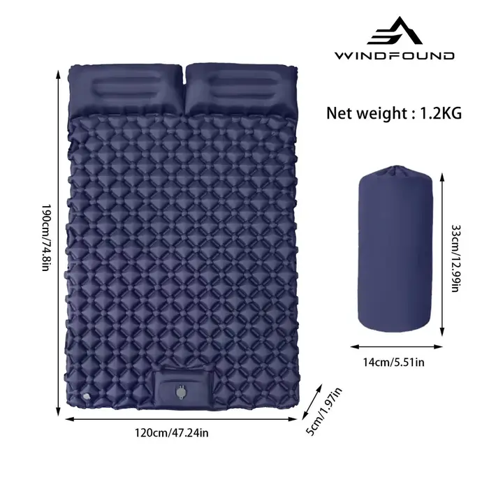 Matelas gonflable double pour le camping en plein air