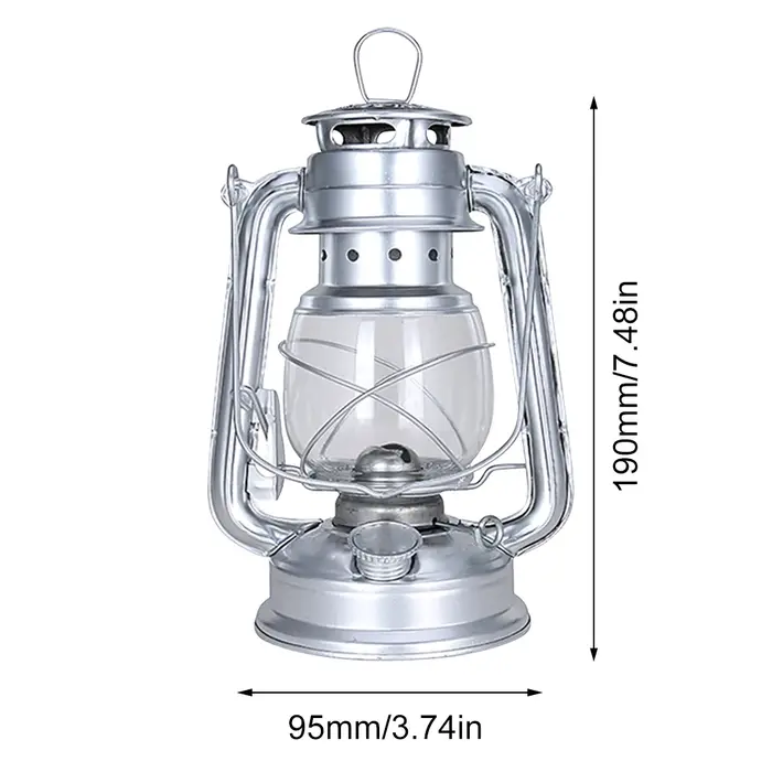 Lampe à kérosène de camping portable, lanternes de tente avec poignée, table brûlante à huile vintag