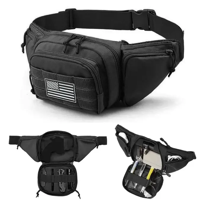 Sac banane léger pour sports de plein air, multifonctionnel, pour course à pied, randonnée, sac bandoulière pour téléphone portable, en tissu Oxford imperméable, camouflage