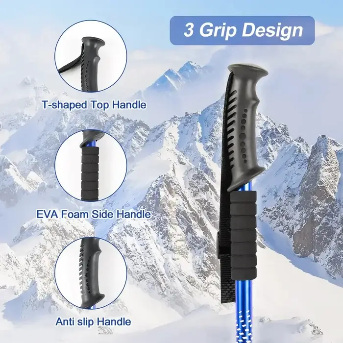 Bâtons de trekking ultralégers à 3 sections