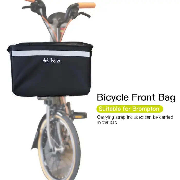 Sac de rangement avant pour vélo pliant Bromsilice, panier à légumes, support rapide interne, original
