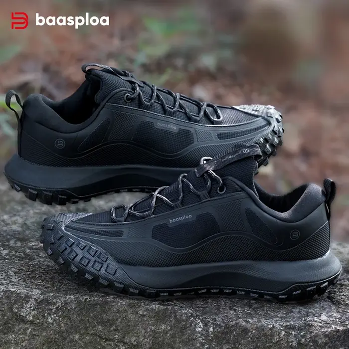 Baasploa-Chaussures de Randonnée Légères et Imperméables pour Homme, Baskets de Marche Antidérapante