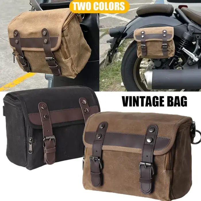 Sac de moto universel rétro, sac latéral avec sac étanche amovible, sac de voyage pour moto, sac à outils, sac de randonnée