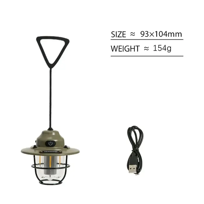 PACOONE – lanterne de Camping Portable rétro