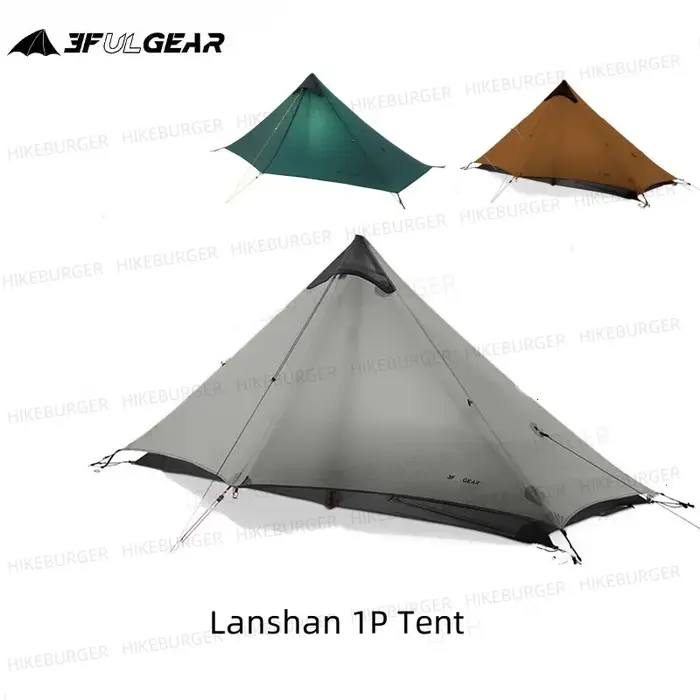 3F UL Gear Lanshan 1P tente de Camping en plein air 15D SilNylon tente ultralégère 760g étanche sans