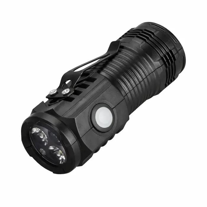 Lampe de poche rechargeable pour l'extérieur, lumière puissante, torche portable étanche, camping, r