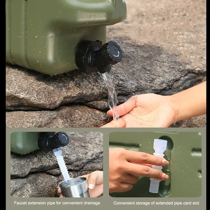 Récipient à eau portable de grande capacité pour camping