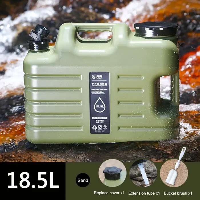 Récipient à eau portable de grande capacité avec poignées amovibles