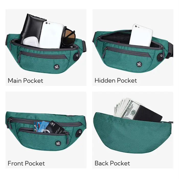 WATERFLY Bum Bag Sport Petit Sportif Unisexe Sac de Taille Élégant Léger Hipbag pour Voyage en Plein Air Randonnée