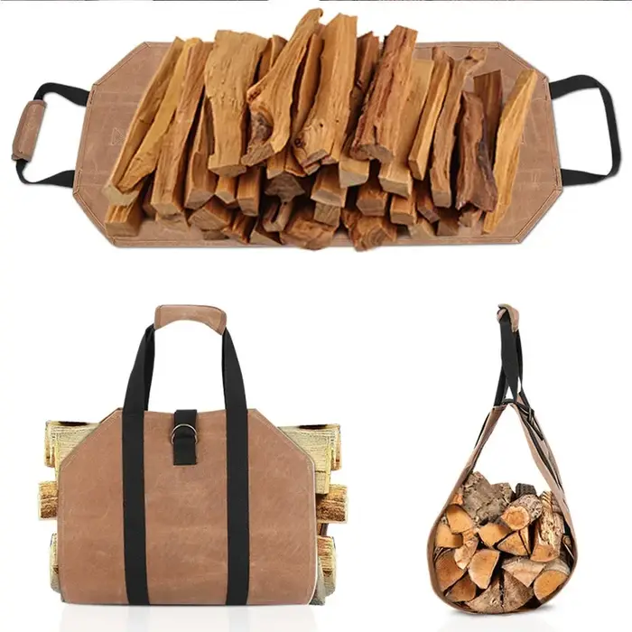 Sac de rangement de bois de chauffage de grande capacité