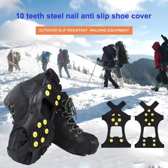 Couvre-chaussures à griffes de neige en plein air pour hommes et femmes