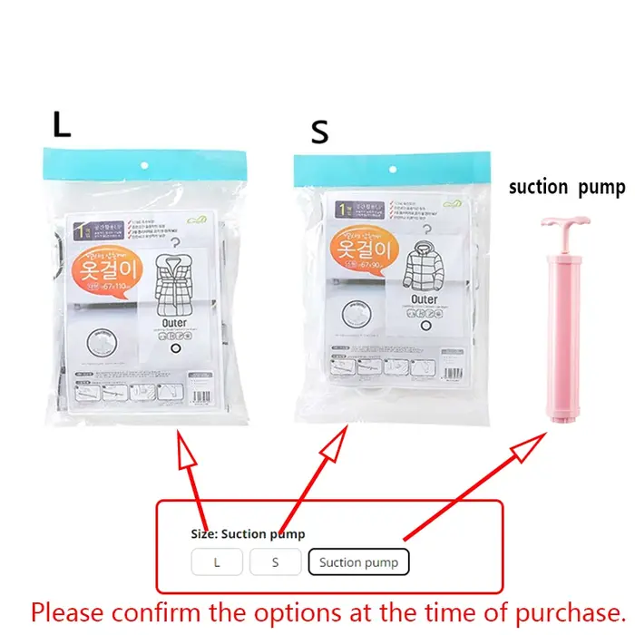 Sac sous vide Transparent suspendu, rangement pour vêtements, doudoune, pardessus, Compression, organisateur de maison, garde-robe, manteau anti-poussière, pompe à Air