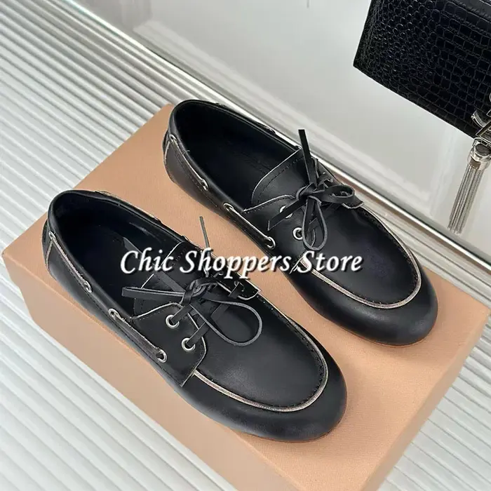 Chaussures de marche de vacances noeuds chaussures plates mocassins femmes Vintage marron cuir de va