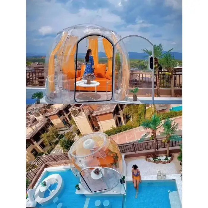 Nouvelle conception de chambre bulle gonflable pour hôtel