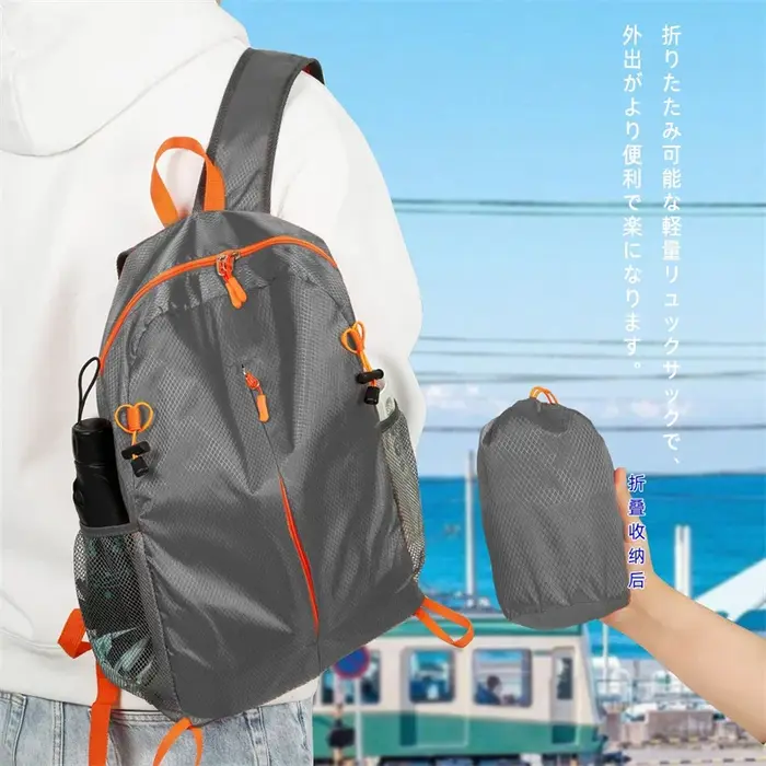 Sac à dos pliable portable d'extérieur