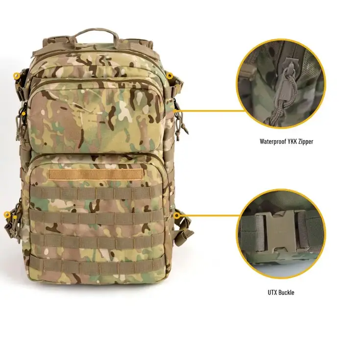 Akmax sac à dos militaire FILBE sac à dos tactique d'assaut 30L sac d'hydratation militaire Portable pour hommes pour Camping randonnée