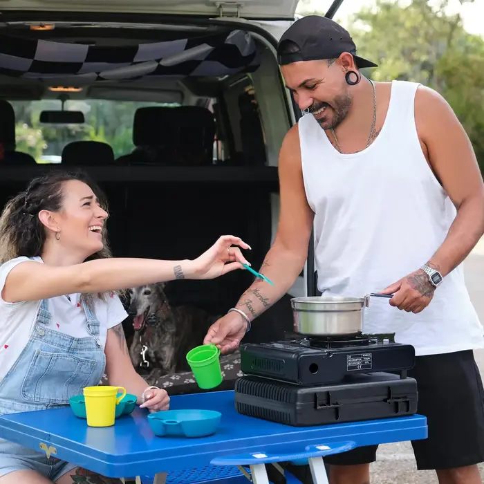 Réchaud à gaz portable Pandatour pour le camping