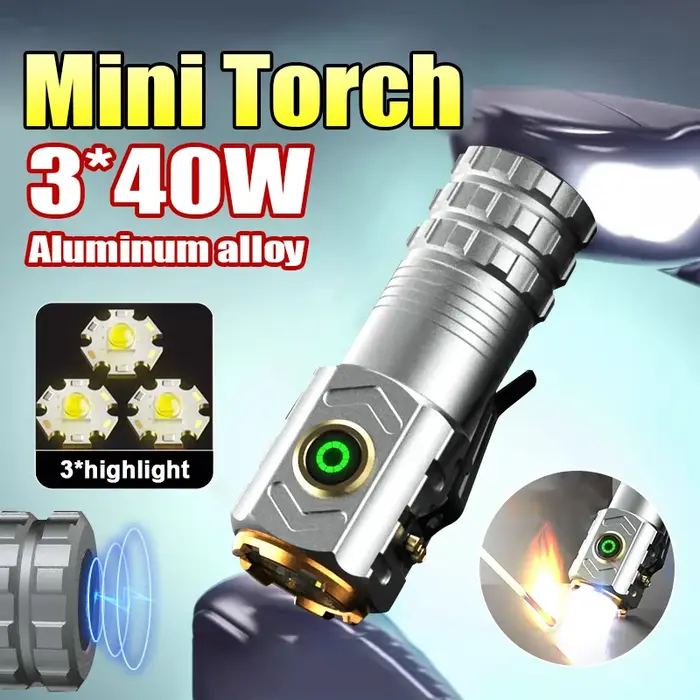 Meilleure vente Mini lampe de poche 18500 torche Ultra puissante 30000lumen