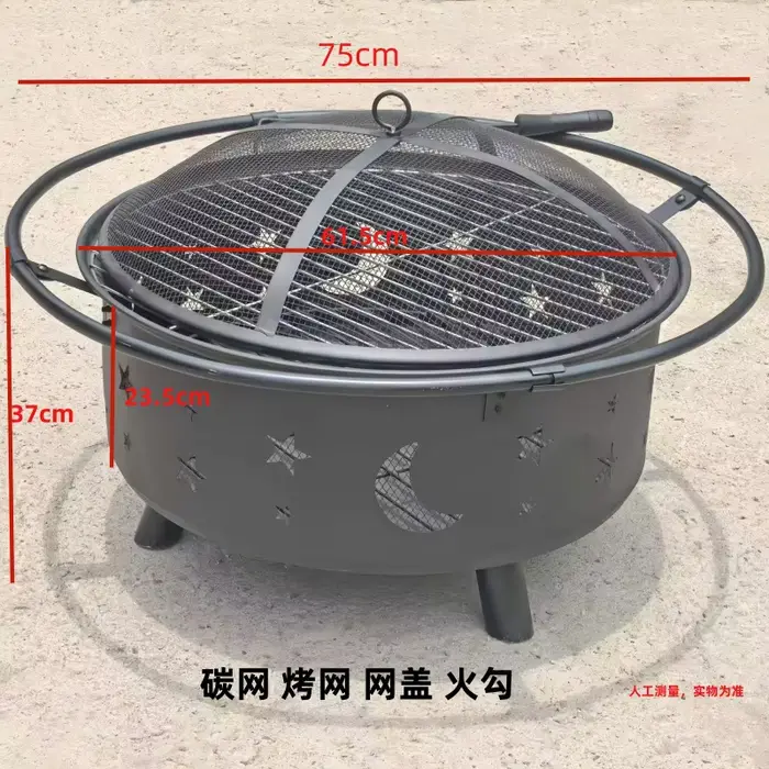 Barbecue d'extérieur, poêle à bois
