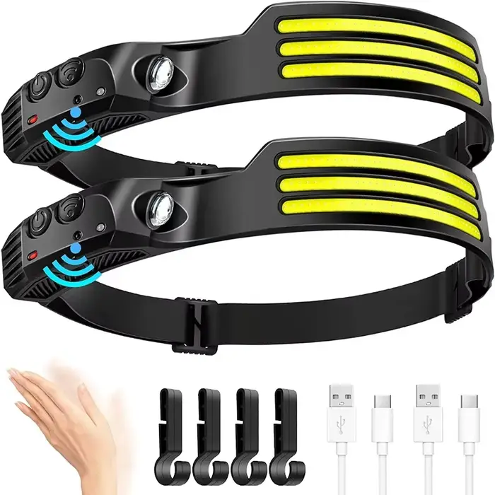 Lampe frontale à induction LED COB rechargeable par USB