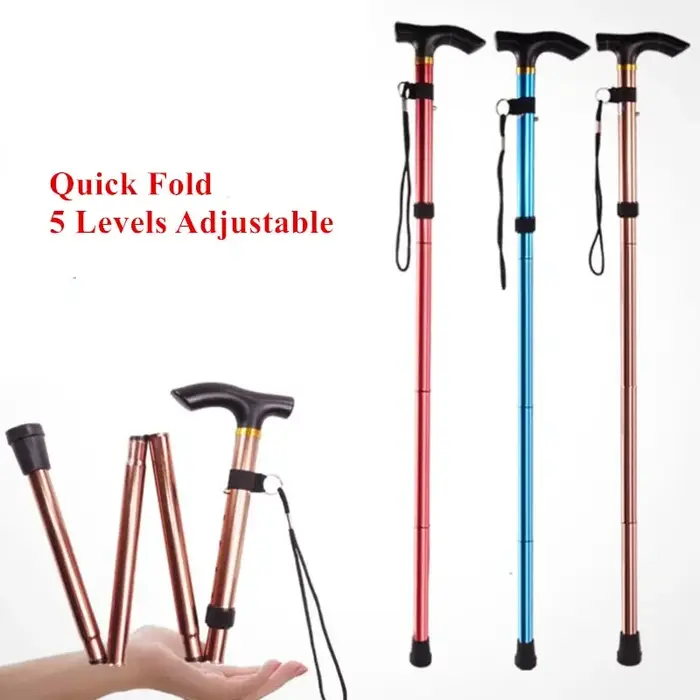 Bâton de marche multifonction bâtons de Trekking béquilles pliantes télescopiques