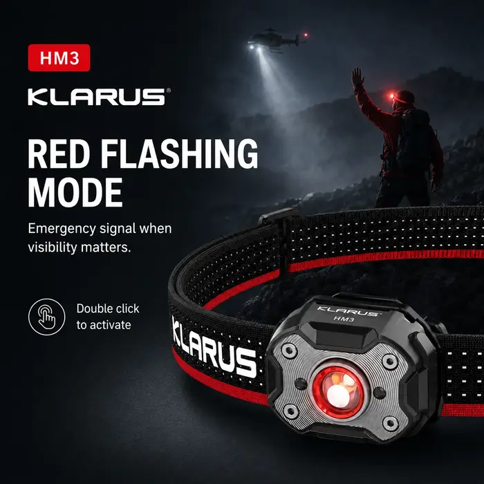 Lampe frontale rechargeable KLARUS HM3 670LM USB-C