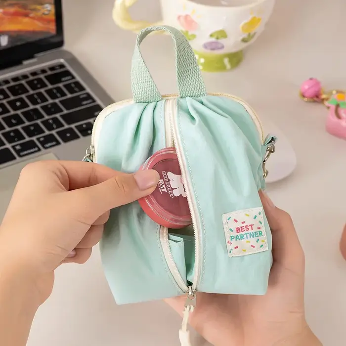 Sac de rangement compact pliable Macaron