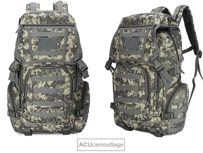 Sac à dos tactique 50L Sport de plein air randonnée sac à dos 3P Molle sac à dos Camping chasse esca
