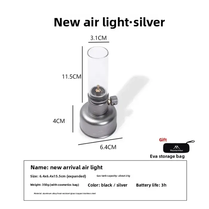 MOUNTAINHIKER nouveau ensemble de lumière à gaz extérieure pique-nique Camping rétro lumière d'ambia